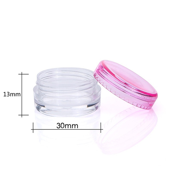 2g colorful Plastic PS travel cream jar,Small eye shadow jar, eye cream container