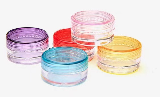 2g colorful Plastic PS travel cream jar,Small eye shadow jar, eye cream container
