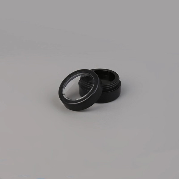 2g plastic black eye shadow jar, eye cream jar