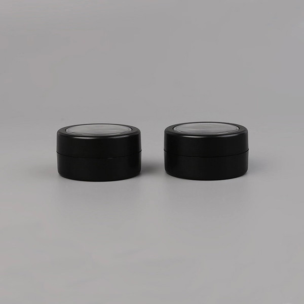 2g plastic black eye shadow jar, eye cream jar