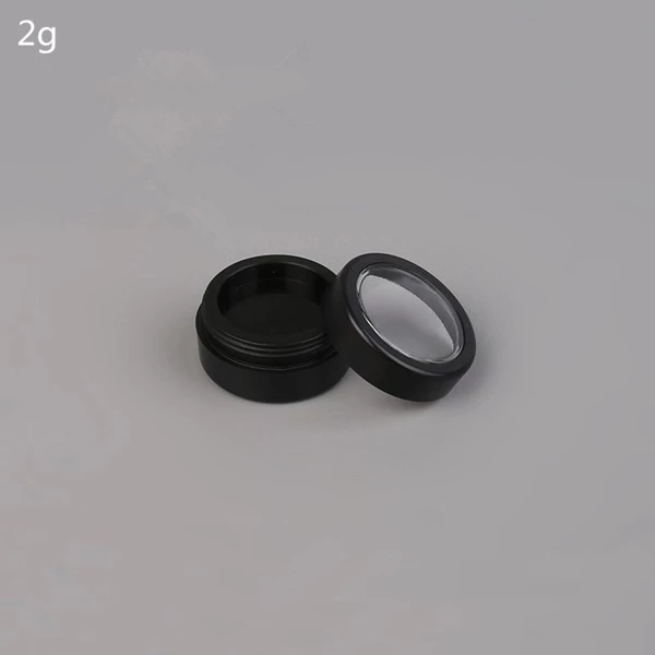2g plastic black eye shadow jar, eye cream jar