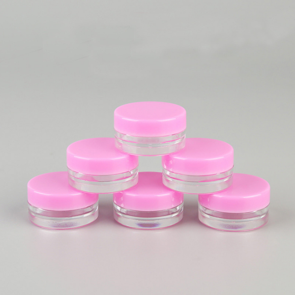 2g round black Plastic PS cream jar, eye shadow jar eye cream jar