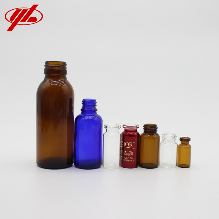 2ml 10ml 30ml 50ml 100ml Clear or Amber Empty Glass Bottle Vial for Medical or Cosmetic