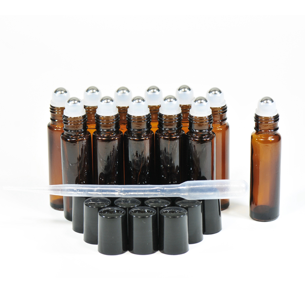 2ml 3ml 5ml 10ml Amber Glass jar and Bottle Bottle For Perfume Essential Oils Cosmetic Jar Empty Roller Bal On Bottle