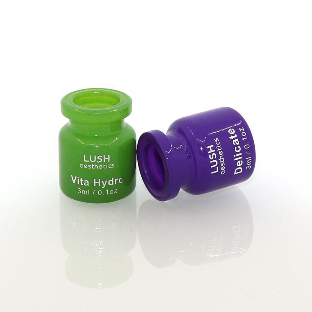 2ml 3ml 5ml 6ml 7ml 8ml 10ml 15ml 20m amber gold purple ampoule serum medical eye glass bottle with silicone stopper or speaker