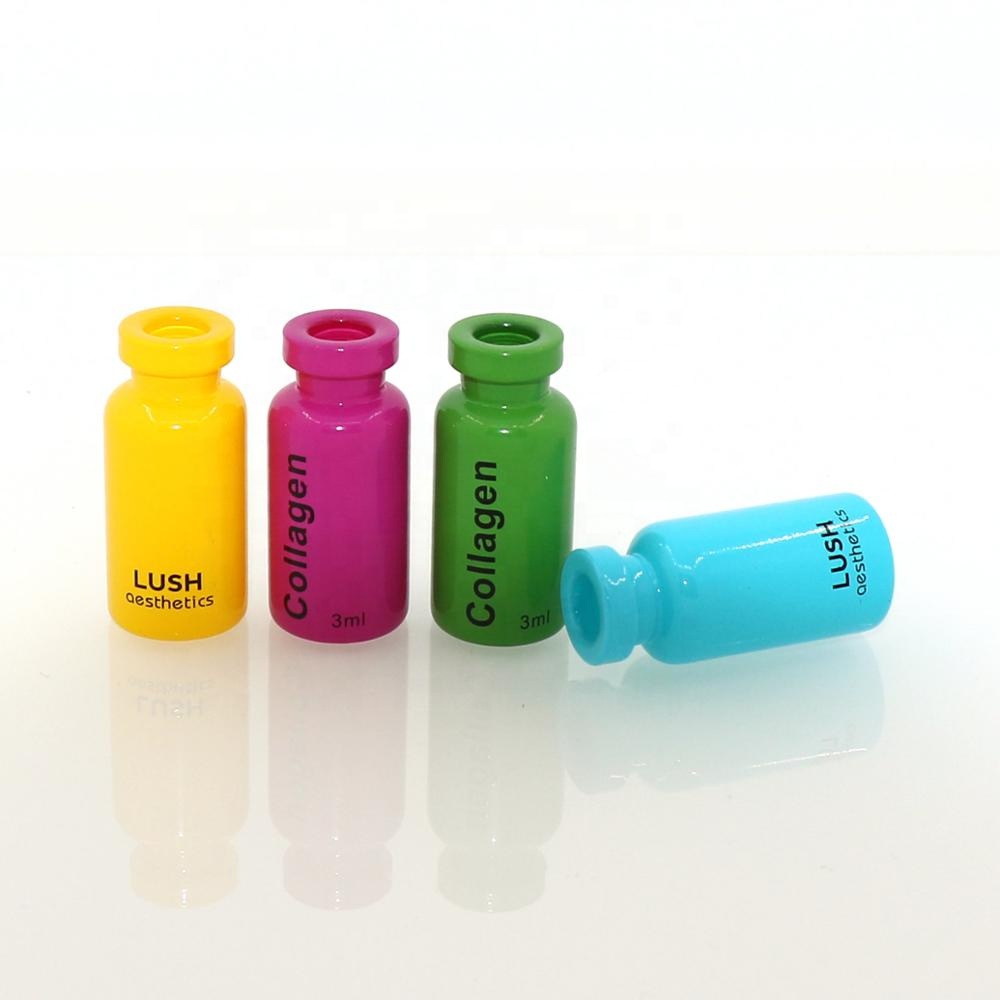 2ml 3ml 5ml 6ml 7ml 8ml 10ml 15ml 20m amber gold purple ampoule serum medical eye glass bottle with silicone stopper or speaker