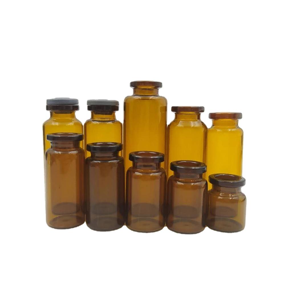 2ml 3ml 5ml 6ml 8ml 10ml 13ml 15ml 20ml 30ml amber glass medical vial with cap