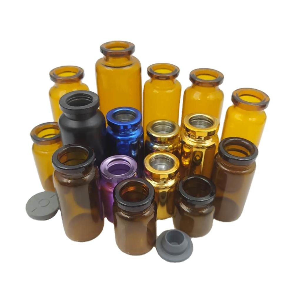 2ml 3ml 5ml 6ml 8ml 10ml 13ml 15ml 20ml 30ml amber glass medical vial with cap