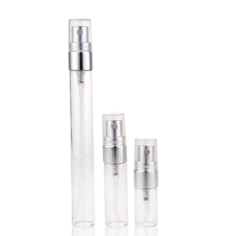 2ml,3ml,5ml,8ml,10ml Mini Refillable Glass Perfume Bottle Vial With aluminum Mist Sprayer