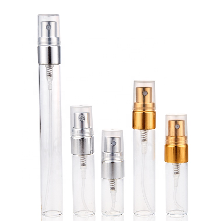 2ml,3ml,5ml,8ml,10ml Mini Refillable Glass Perfume Bottle Vial With aluminum Mist Sprayer