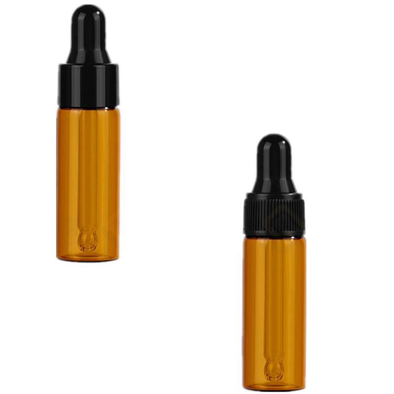 2ml 3ml 5ml Amber Glass Essential Oil Amber vial Small Bottle With Dropper