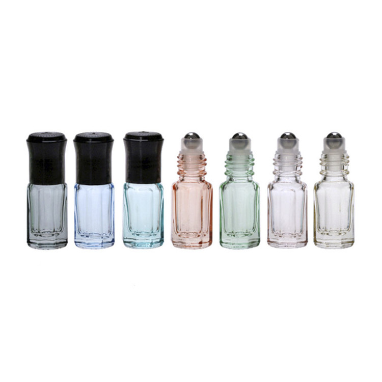2ml 3ml 5ml tiny glass essential oil roller bottle 10ml roll-on perfume bottle 15 ml amber glass roll on bottle hot selling