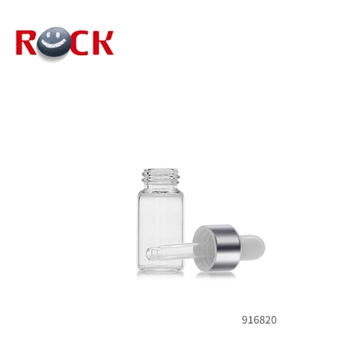 2ml 3ml Clear Amber glass dropper bottle samples vial with metal dropper