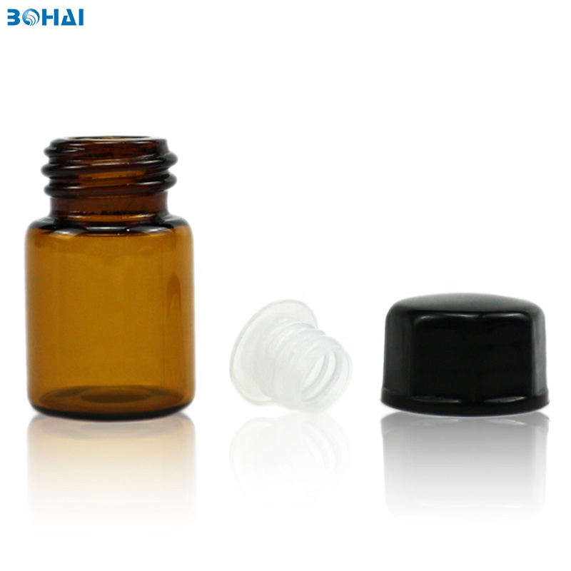 2ml amber mini glass bottle