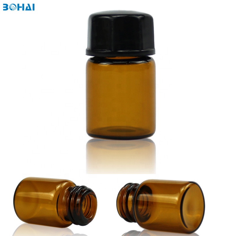 2ml amber mini glass bottle