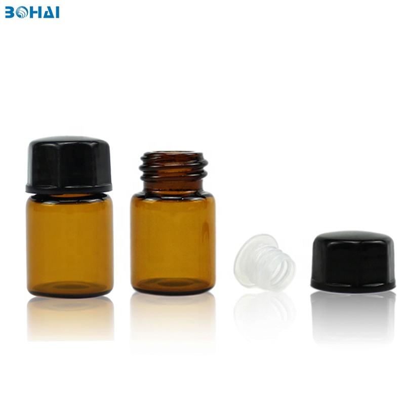 2ml amber mini glass bottle