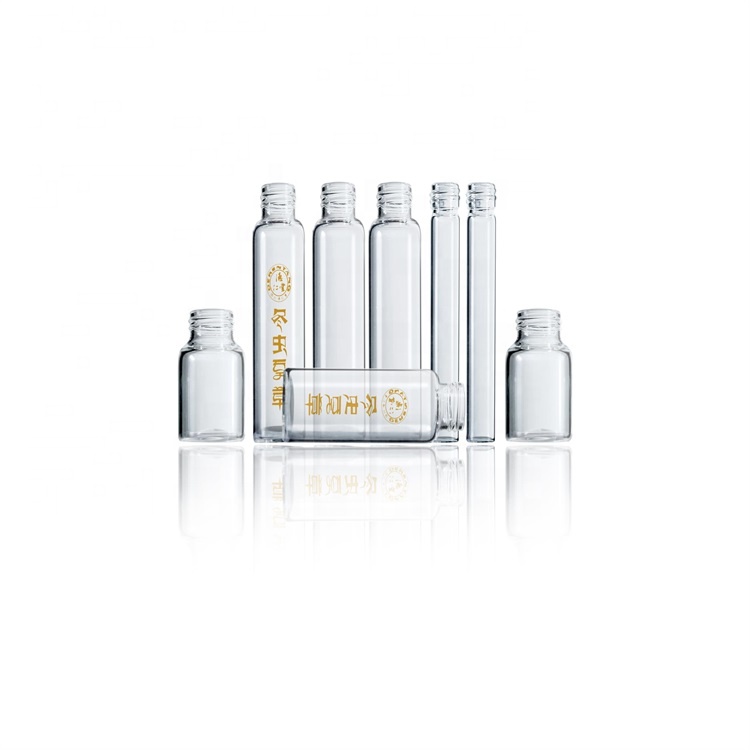2ml clear tubular glass vial injection bottle