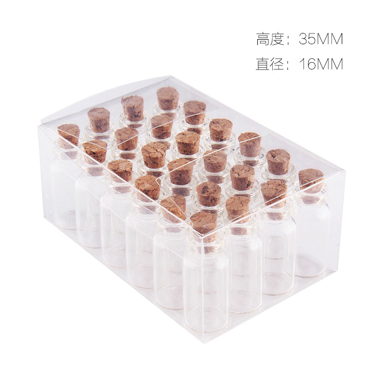 2ml wishing bottle gift sand glass bottle small vial tube candy jar bottles with box