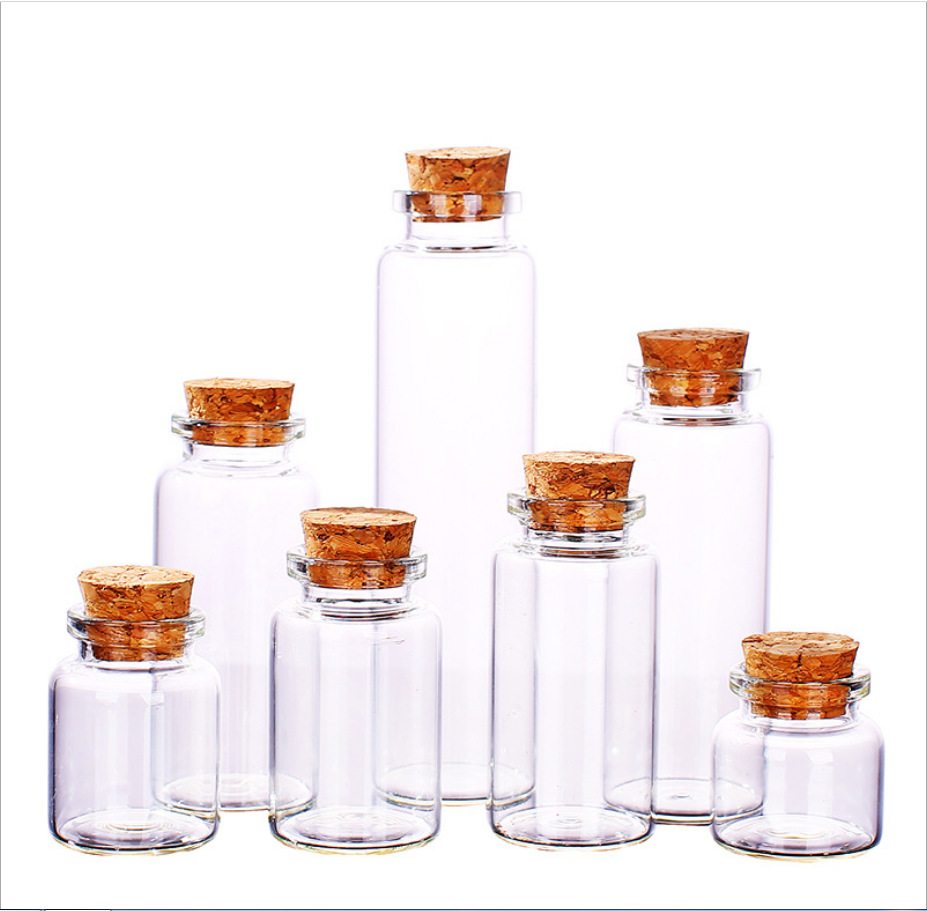 2ml wishing bottle gift sand glass bottle small vial tube candy jar bottles with box