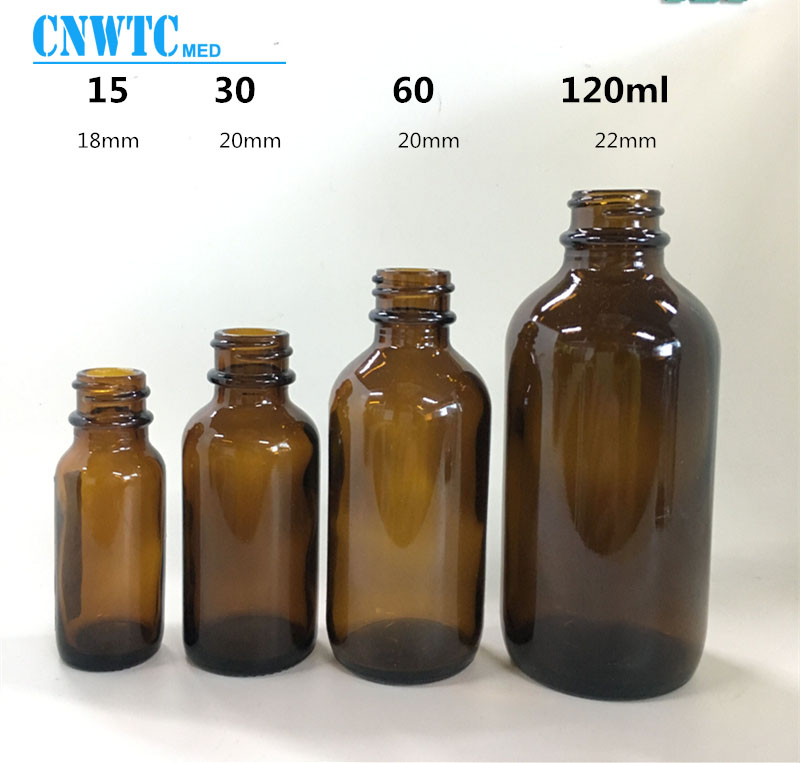 2oz 120z 30ml green blue black amber green glass boston bottles