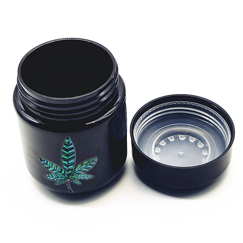 2oz 20 dram 30 dram 4oz 40 dram Clear Plastic CRC cbd jar child proof storage hemp flower jar with bamboo transfer plastic lid