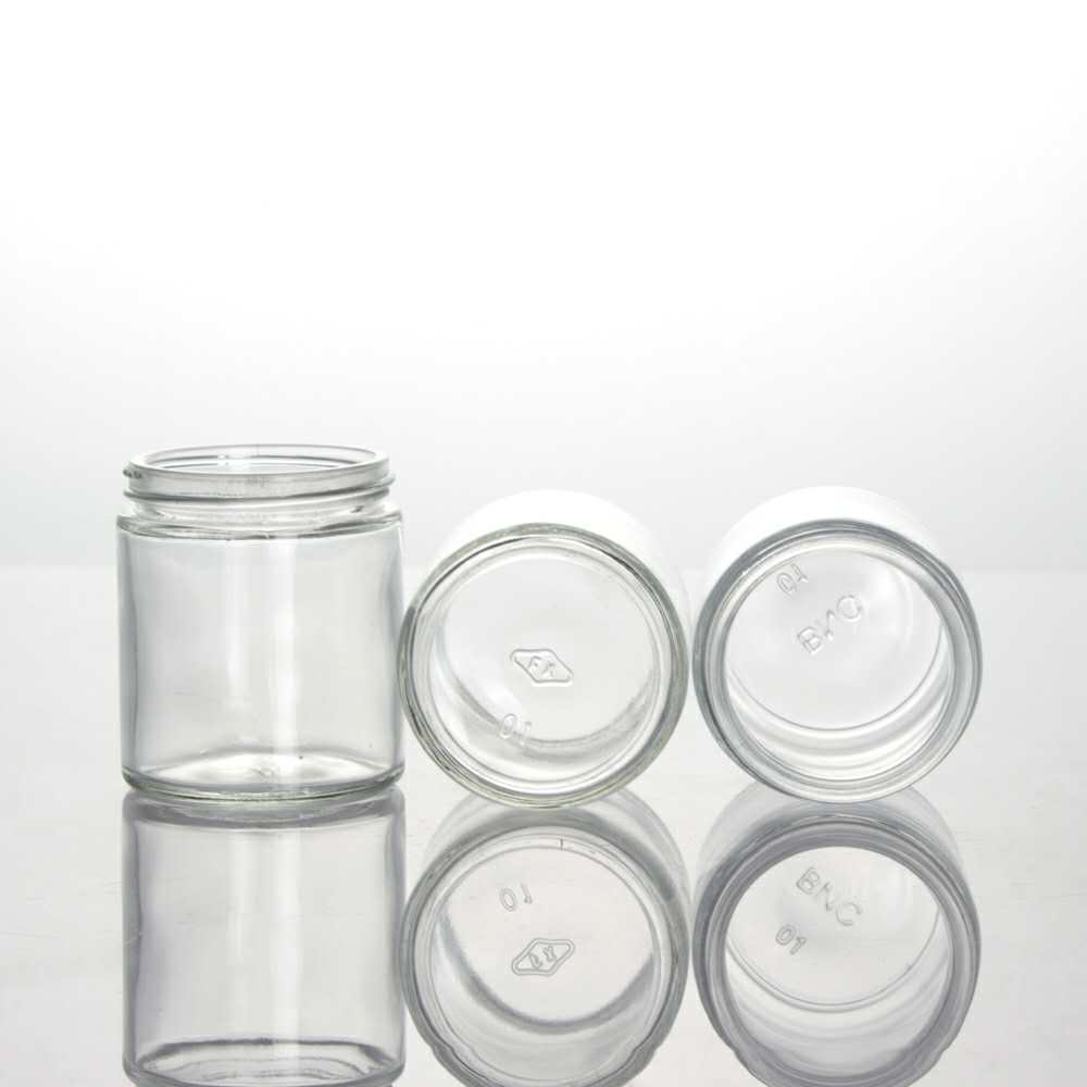 2oz 3oz 4oz 5oz 20ml 50ml 60ml 100ml transparent clear round empty glass jar for candle