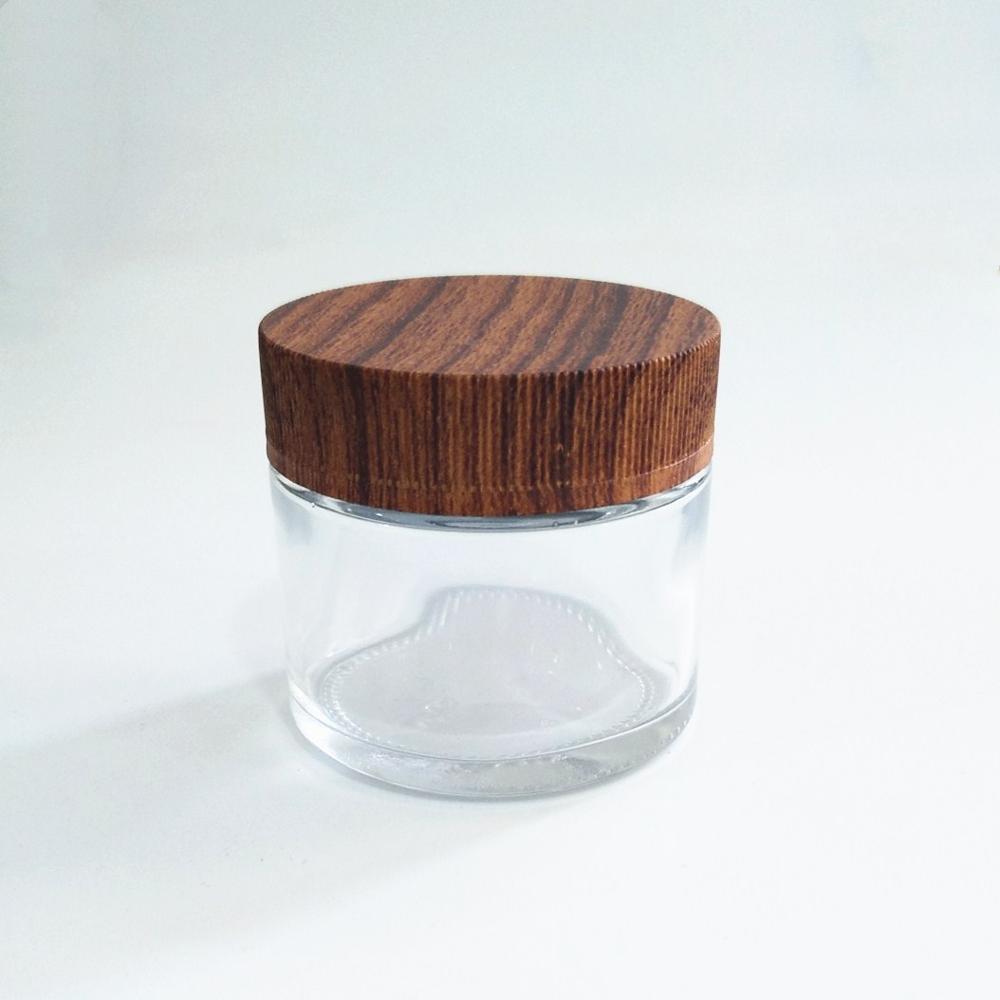 2oz 3oz 4oz bamboo lid child resistant jar child proof glass jar with bamboo cap childproof wide mouth jars
