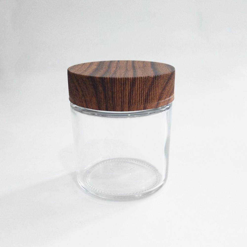2oz 3oz 4oz bamboo lid child resistant jar child proof glass jar with bamboo cap childproof wide mouth jars
