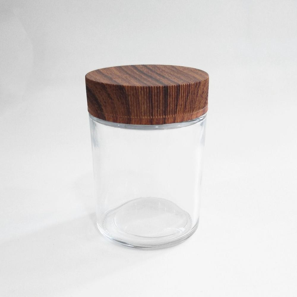 2oz 3oz 4oz bamboo lid child resistant jar child proof glass jar with bamboo cap childproof wide mouth jars