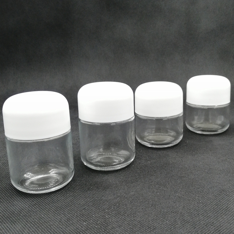 2oz 3oz 4oz glass Child Proof Cap glass hemp container jar