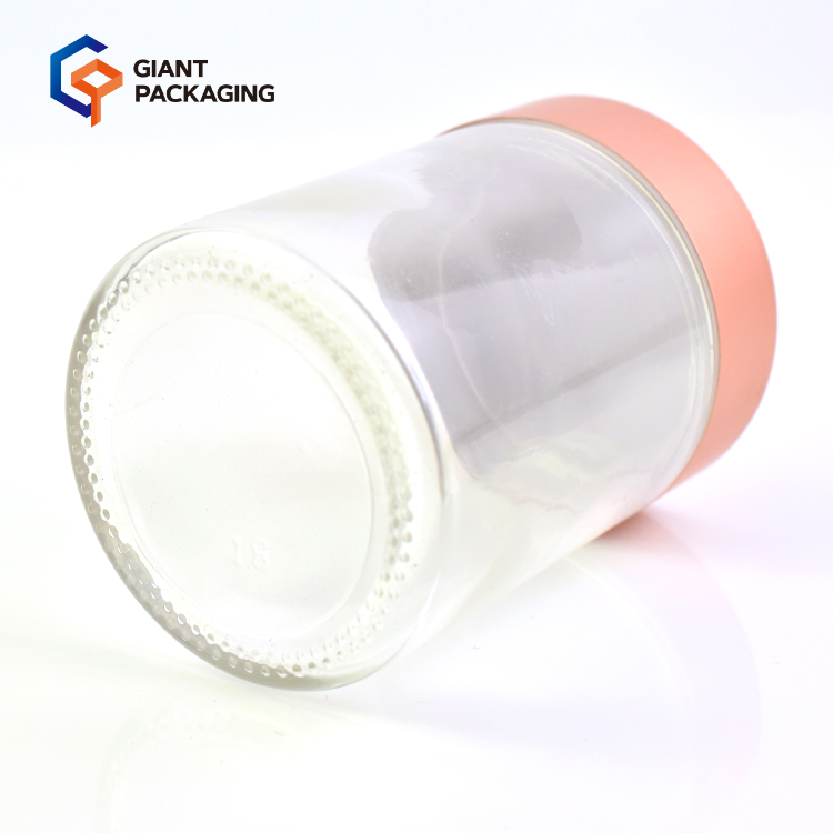 2oz 3oz 4oz round child proof cosmetics jar glass jar with tin lip