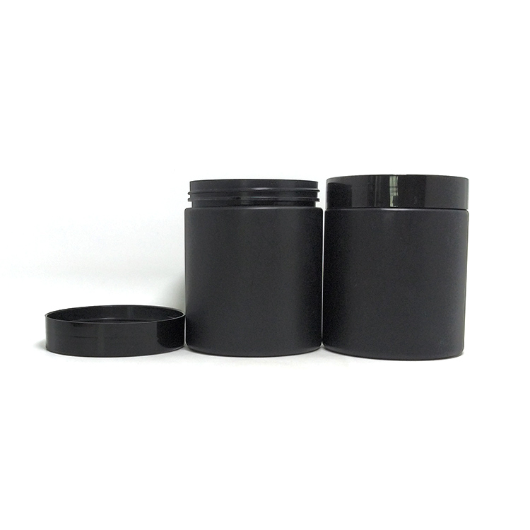2oz 4oz 6oz 8oz 10oz PET matte black body butter containers pomade jar with lids