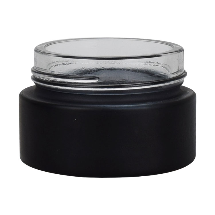 2oz 4oz 8oz 16oz black jars with lids glass 8 oz cosmetic glass jar with lid