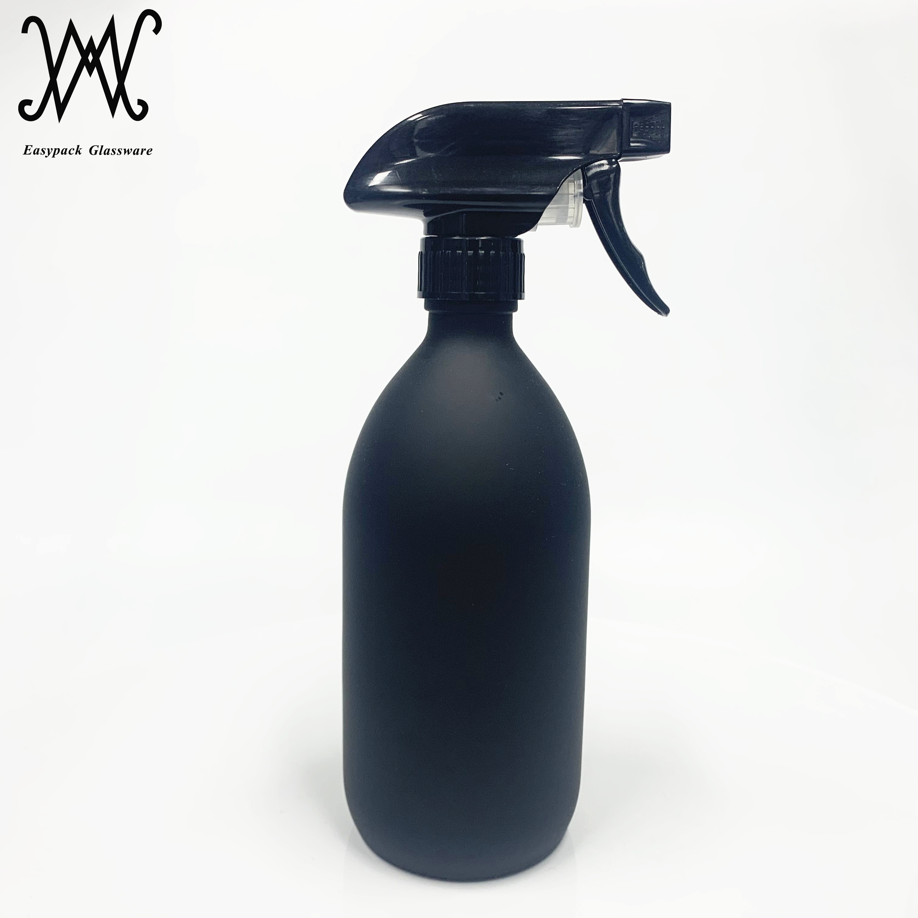2oz 4oz 8oz 16oz empty matte black glass boston round bottle
