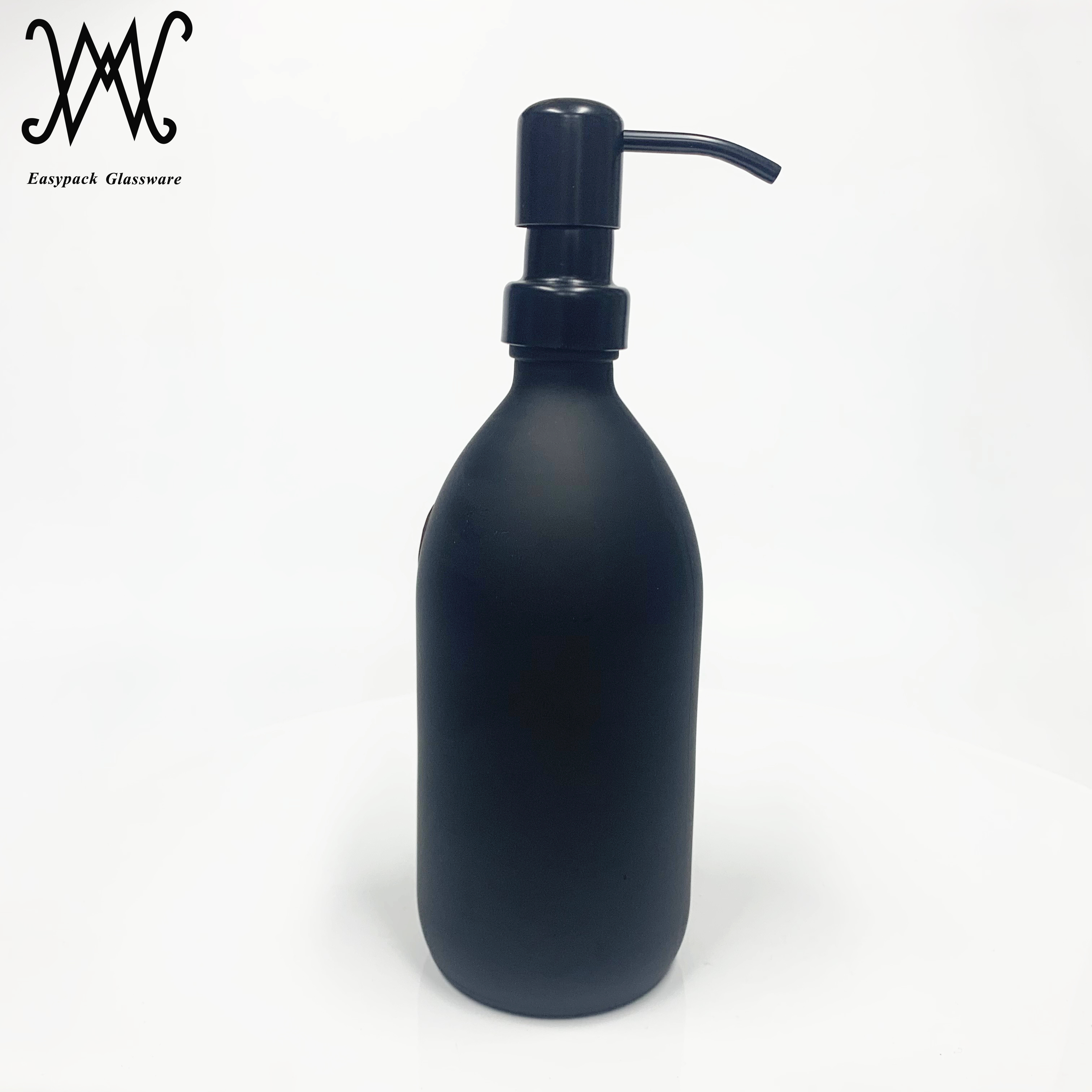 2oz 4oz 8oz 16oz empty matte black glass boston round bottle