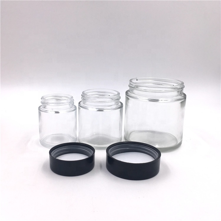 2oz 4oz 8oz Child Resistant Glass Container Jar With Childproof Lids