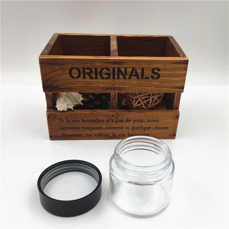 2oz 4oz 8oz Child Resistant Glass Container Jar With Childproof Lids