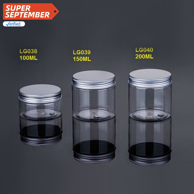 2oz 4oz 8oz Clear Bottom Aluminum Metal Cap cream jar for skin care ,cream cosmetic jar