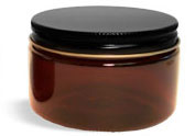 2oz 4oz 8oz Plastic Cosmetic Jars, Amber PET Heavy Wall Jars