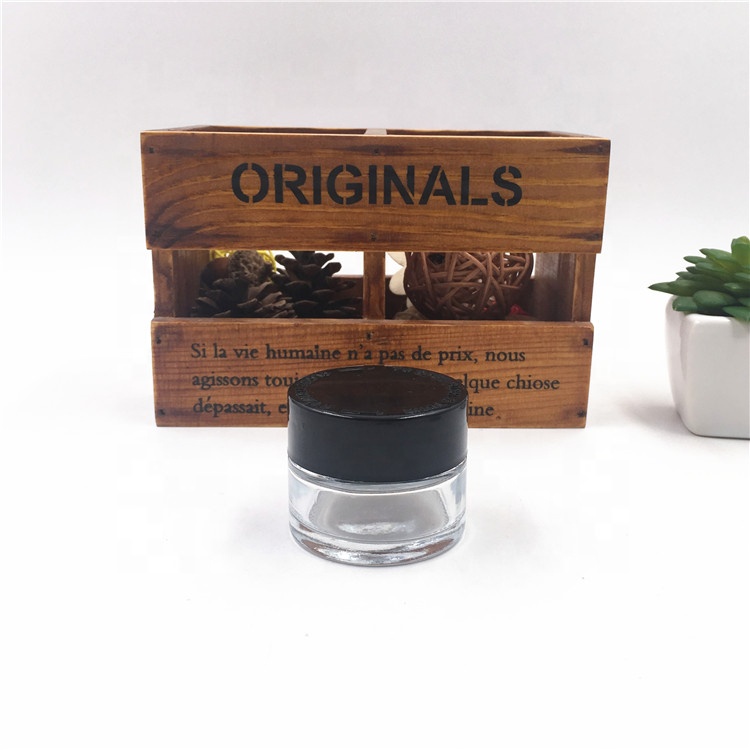 2oz 4oz 8oz transparent empty childproof glass jars Glass Container Jars with bamboo screw lids for flowers