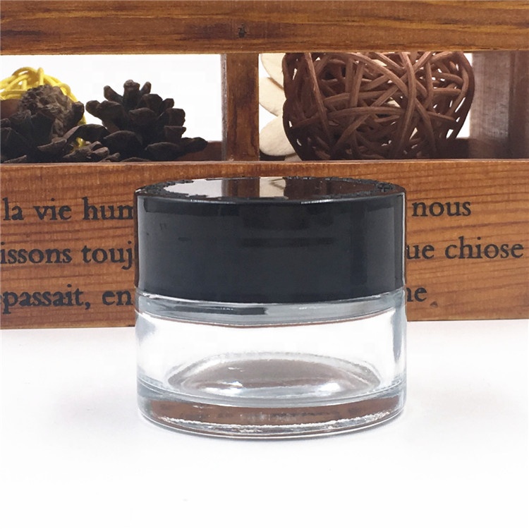 2oz 4oz 8oz transparent empty childproof glass jars Glass Container Jars with bamboo screw lids for flowers