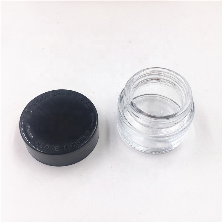 2oz 4oz 8oz transparent empty childproof glass jars Glass Container Jars with bamboo screw lids for flowers