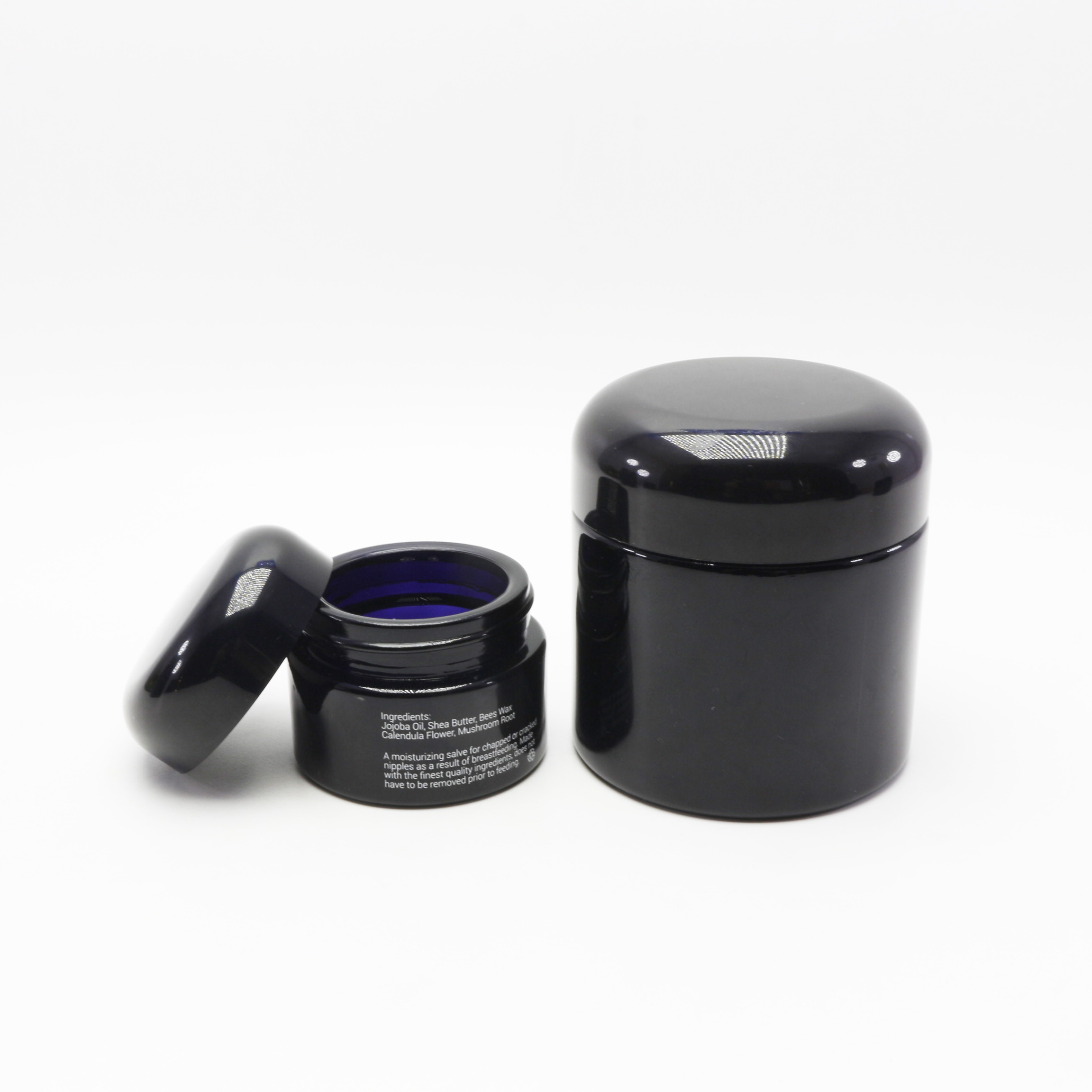 2oz 4oz Black Violet UV Glass Jar for Herb packing VJ-97S