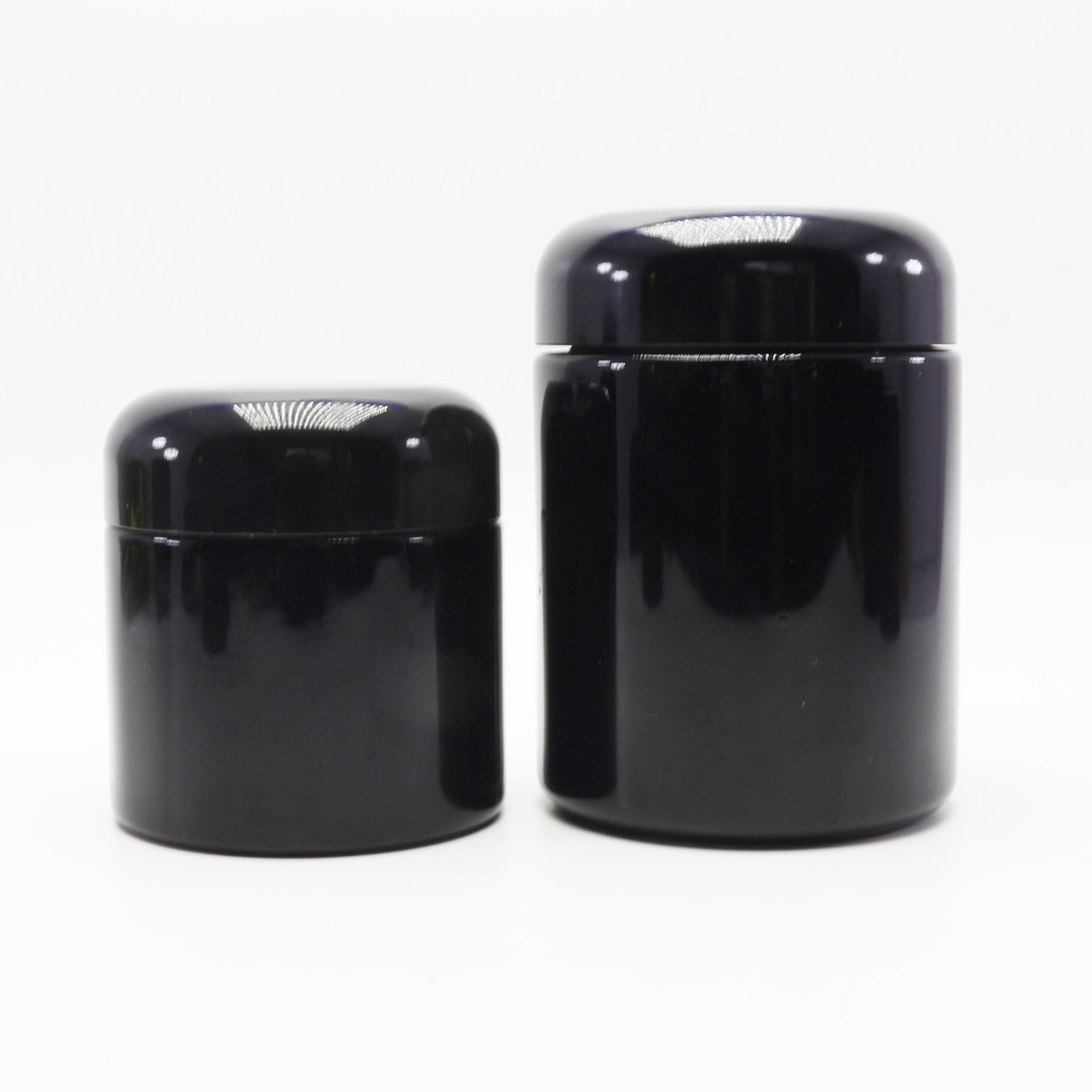 2oz 4oz Black Violet UV Glass Jar for Herb packing VJ-97S