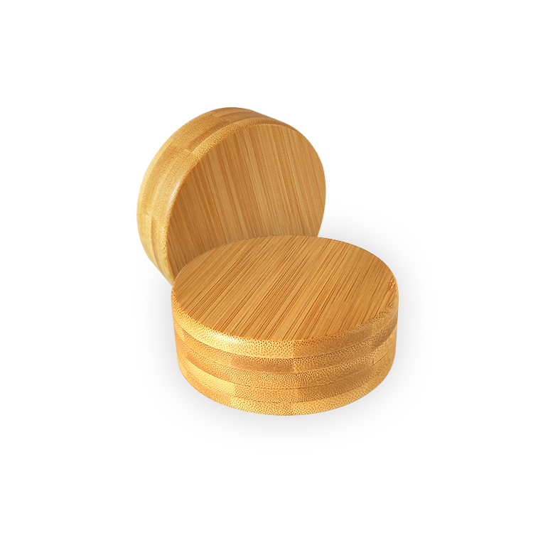 2oz 4oz clear glass cosmetic jar with bamboo lid