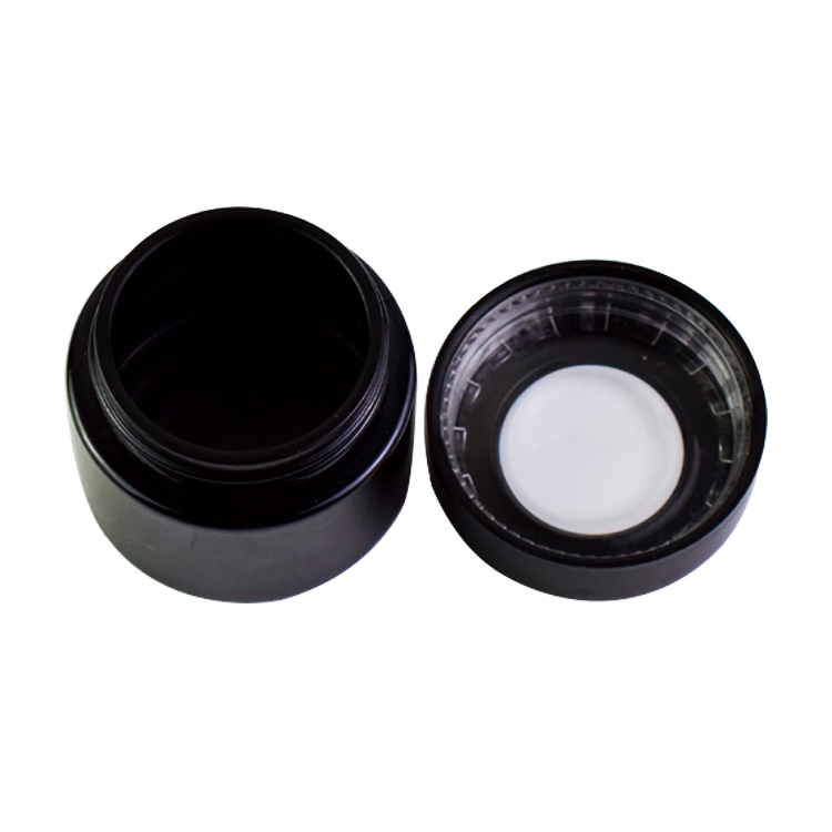 2oz 4oz custom logo child resistantl Magnifying lid proof container glass jar printed lid hemp jar packaging