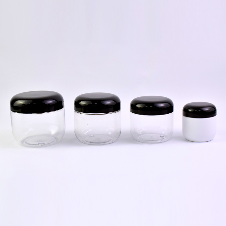 2oz 4oz normal screw lid of  clear arched PP texture bottle Custom print logo in jars or lid