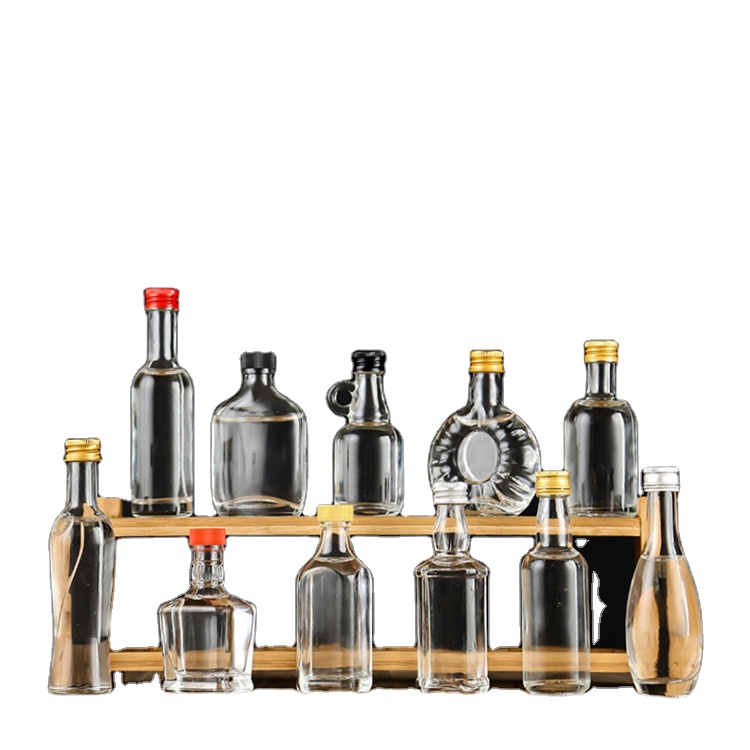 2oz 50ml Mini Glass Bottle Alcohol Drink Liquor Wine Whisky Bottle With Screw Lid Miniature Bottle For Spirits