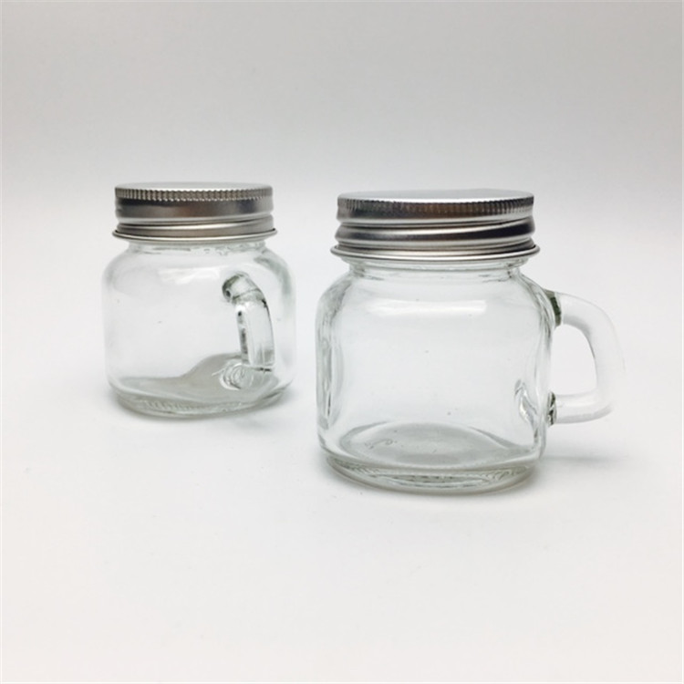 2oz 50ml Mini Handle jar small marmalade jars for bird nest /pineapple jam empty