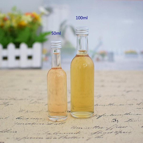 2oz 50ml100ml mini empty tequila liquor wine alcohol small glass bottle with gold aluminum cap